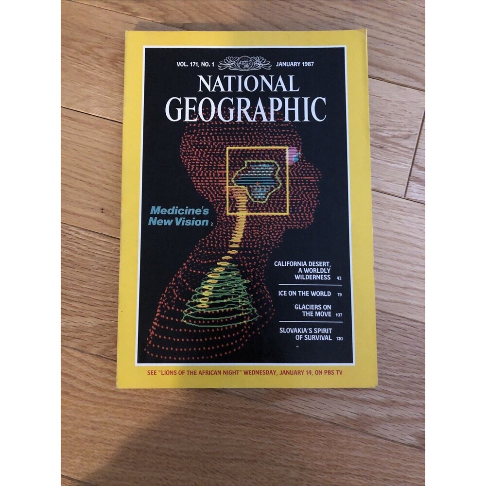 Vintage National Geographic Magazine January 1987 Collectible